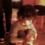 child w music looking
